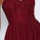 Burgundy Short Prom Dresses,lace Homecoming Dresses,chic Homecoming Dress,513