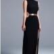 Black Mac Duggal 25008I - Sleeveless Cut-outs High Slit Jersey Knit Dress - Customize Your Prom Dress