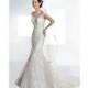 Vestido de novia de Demetrios Modelo 1453 - 2014 Sirena Pico Vestido - Tienda nupcial con estilo del cordón