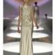 David Fielden - 2013 - Sleeveless Satin and Lace Sheath Wedding Dress with a Bateau Neckline - Stunning Cheap Wedding Dresses