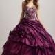Pretty Ball-Gown Sweetheart Hand-Made Flower Sleeveless Floor-length Taffeta Prom Dresses In Canada Prom Dress Prices - dressosity.com