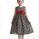 Black Lace Pattern Dress w/Polysilk Sash & Flower Style: D3590 - Charming Wedding Party Dresses