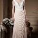 Unique Sheath/ Column Floor Length V Neck Natural Waist Sleeveless Chiffon Evening Dress - Compelling Wedding Dresses