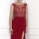 Beaded Bateau Neckline Evening Gown by Morrell Maxie 14623 - Bonny Evening Dresses Online 