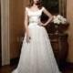 Vintage Satin Off the Shoulder Princess Natural Waist Floor Length Wedding Gowns - Compelling Wedding Dresses