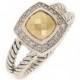 David Yurman Petite Albion Ring with Semiprecious Stone & Diamonds 