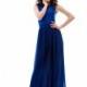 Bridesmaid Royal Blue Long Dress.Formal Occasion Royal Blue  Chiffon Dress - Hand-made Beautiful Dresses