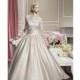 Scoop Floor Length Natural Waist Ball Gown Satin & Lace Zipper Back Wedding Dresses - Compelling Wedding Dresses