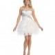 Two Tone Layered Organza Prom Dress in White - Crazy Sale Bridal Dresses