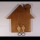 Wall keychain holder in shape of a house with two keychains, Women and Man shape, Couple keychains, Wall key holder, House shape, Key holder