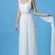 Straps Sheath/ Column Chiffon Empire Waist Sleeveless Casual Wedding Gowns - Compelling Wedding Dresses