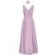 Wisteria Azazie Eileen - Illusion Floor Length Chiffon And Lace V Neck Dress - Charming Bridesmaids Store