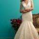 Allure Bridals 9255 Cap Sleeve Lace Mermaid Wedding Dress - Crazy Sale Bridal Dresses