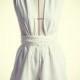 Boho Halter Romper White Dress, Boho Bride, Beach Bride - Hand-made Beautiful Dresses