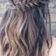 Beautiful Braid Half Up And Half Down Hairstyle For Romantic Brides