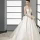 A-line Lace Long Sleeves Chapel Train Satin Wedding Dresses In Canada Wedding Dress Prices - dressosity.com