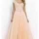 Floor Length Cap Sleeve Gown by Blush - Brand Prom Dresses