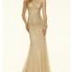 Long Sleeveless Sheer Beaded Prom Dress by Mori Lee - Brand Prom Dresses