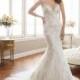 Style Y11712 by Sophia Tolli for Mon Cheri - V-neck Floor length LaceSatinTulle Fit-n-flare Dress - 2017 Unique Wedding Shop