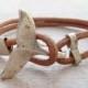 Whale Tail Bracelet - Nautical Bracelet Beach Jewelry Leather and Metal