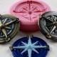 Nautical Silicone Mold Compass Resin Polymer Clay PMC Flexible Jewelry mold mould (282)