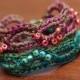 CROCHET PATTERN, Crochet Bracelet Pattern, Bead Jewelry Tutorial, Thread Crochet- Instant Digital Download (39)