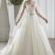 Style 582 by Illisa by Demetrios - Illusion Chapel Length Ballgown Long sleeve Floor length LaceTulle Dress - 2017 Unique Wedding Shop