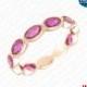 2.79ct Pink Sapphire Eternity Band 14K Rose Gold Ring, Pink stone ring, sapphire eternity ring, rose gold ring, pink ring, eternity ring