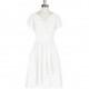 Ivory Azazie Luna - V Neck Back Zip Chiffon Knee Length Dress - Charming Bridesmaids Store