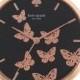 Kate Spade New York 'metro' Butterfly Dial Leather Strap Watch, 34mm 
