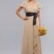 A-line V-neck Ruffles Short Floor-length Chiffon Bridesmaid Dresses / Prom Dresses / Evening Dresses In Canada Prom Dress Prices - dressosity.com