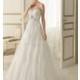 Sweetheart A line Tulle & Lace Floor Length Natural Waist Zipper Back Wedding Dresses - Compelling Wedding Dresses