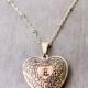 Personalized heart locket necklace Bridesmaid gift Graduation gift SILVER heart locket Engraved initial Girlfriend gift Annie locket MEDIUM