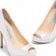 Wedding Shoes - "Aria" Sandals In Ivory Satin