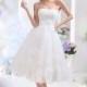 Dreamy A-Line Sweetheart Tea Length Tulle Wedding Dress CWLA13003 - Top Designer Wedding Online-Shop