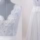 Ivory Lace Top V Neck Long Cheap Brides Wedding Dresses, PM0612
