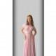 Pastel pink Infinity Dress - floor length  wrap dress - Hand-made Beautiful Dresses
