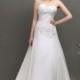 Dreamy A-Line Sweetheart Court Train Organza Wedding Dress CWLT1309F - Top Designer Wedding Online-Shop
