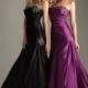 Pretty A-line Strapless Floor-length Sleeveless Elastic Woven Satin Prom Dresses In Canada Prom Dress Prices - dressosity.com