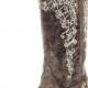 Women's Brown Crater Bone Embroidery Boot - A1094
