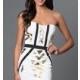 Print Sweetheart XOXO Dress with Removable Straps - Discount Evening Dresses 