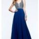 Beaded V-Neck Formal Gown by Faviana S7500 - Discount Evening Dresses 