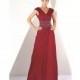 Jovani Cap Sleeve V Neck Evening Dress 171146 - Brand Prom Dresses
