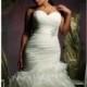 Ruffled Skirt Wedding Gown by Mori Lee - Color Your Classy Wardrobe