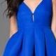 Fit And Flare Royal Blue Homecoming Dress