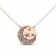 Moon And Stars Disc Necklace