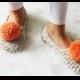 Beige & Orange Womens slippers 