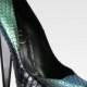 Yves Saint Laurent - Snakeskin Mirror Heel Platform Pumps