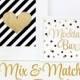 Mocktail Bar Sign - Black Gold Glitter Sweet 16, Baby Or Bridal Shower Ideas, Sip N See Party Sign, Birthday Party Printable 10X8 Table Sign