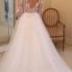 A-line Long Sleeves Beading Lace Court Train Wedding Dress TN0048